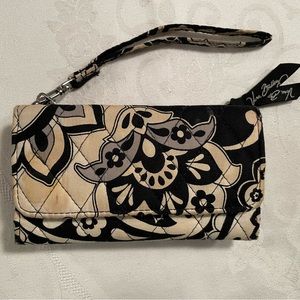 Vera Bradley Smartphone wristlet wallet in RETIRED Midnight Paisley pattern